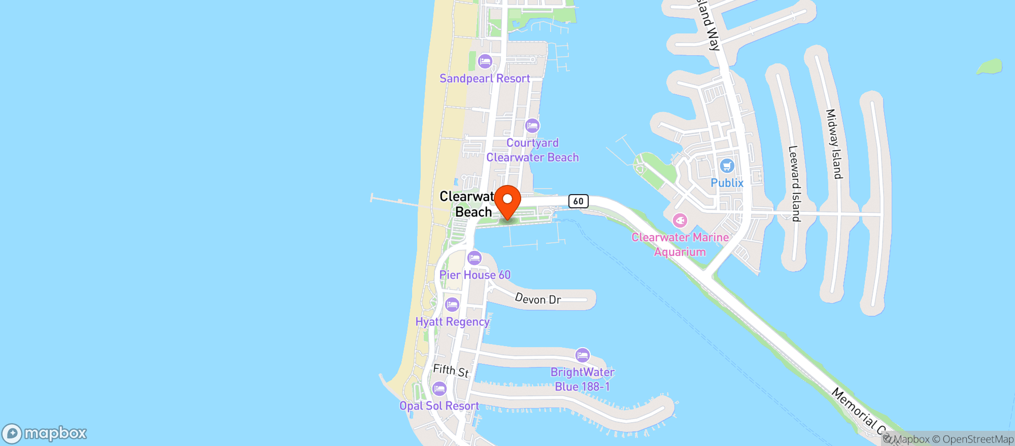 Map showing Marina Cantina