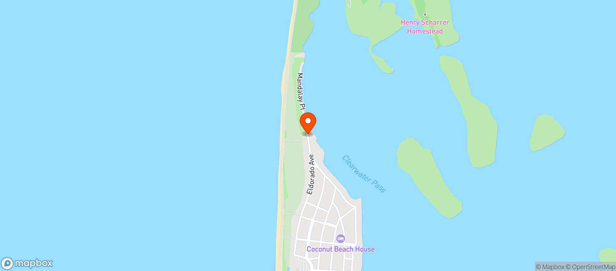 Map showing Carlouel Yacht Club