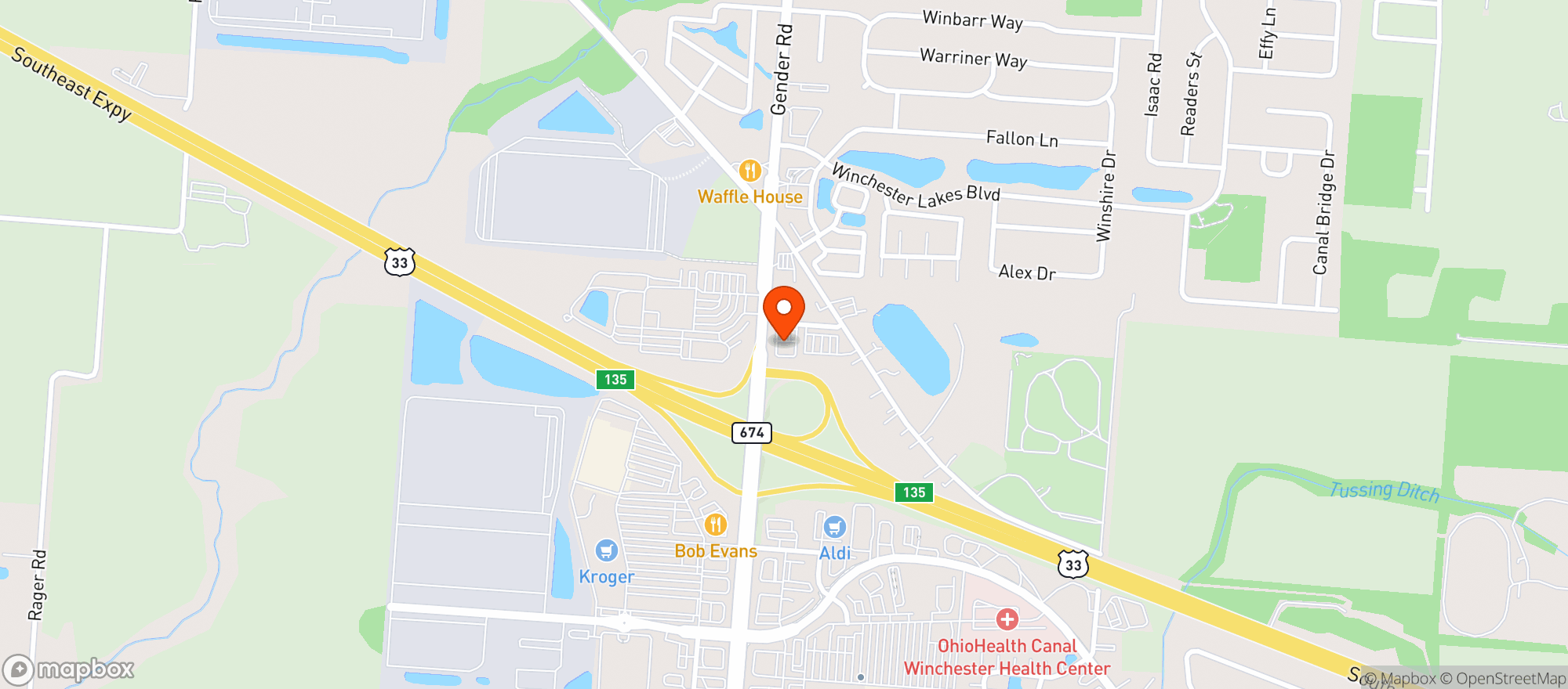 Map showing Friendship Food Stores #82