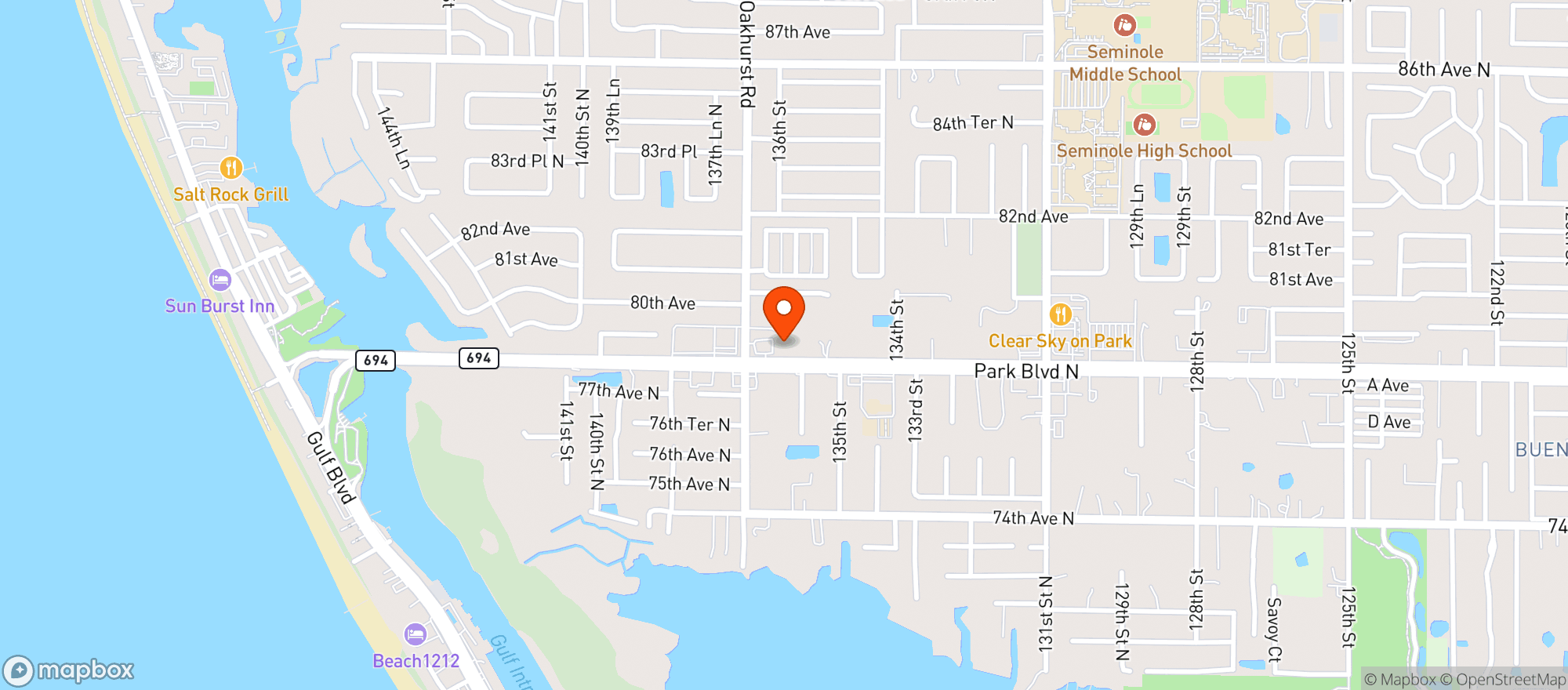 Map showing Rally's Oakhurst