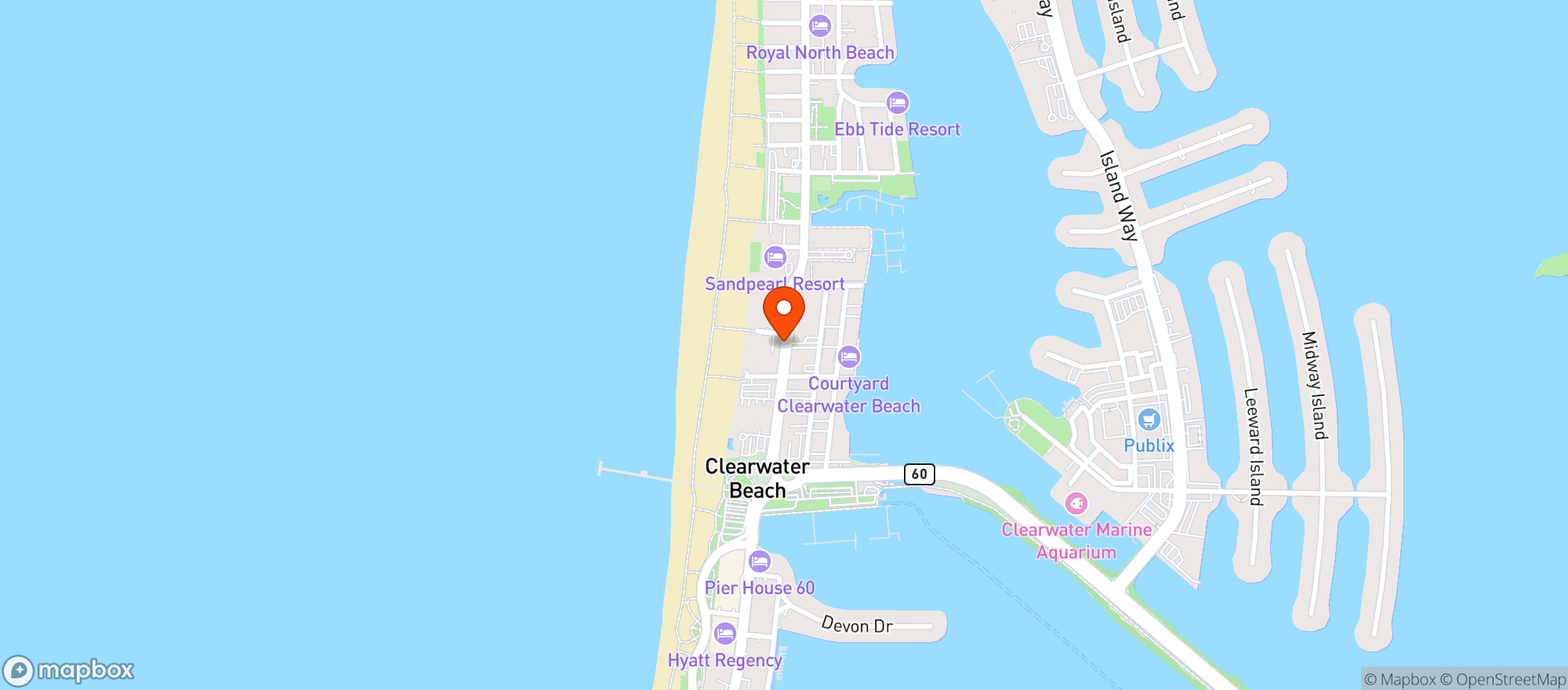 Map showing Bavaros Pizza Napoletana & Pasta