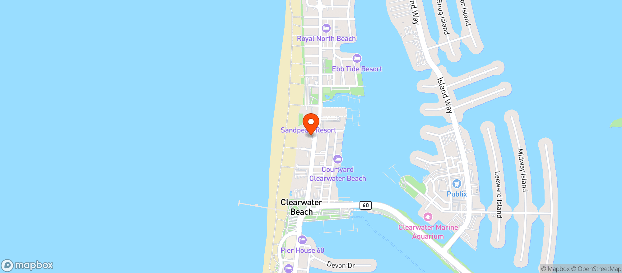 Map showing North Beach Wine & Spirit