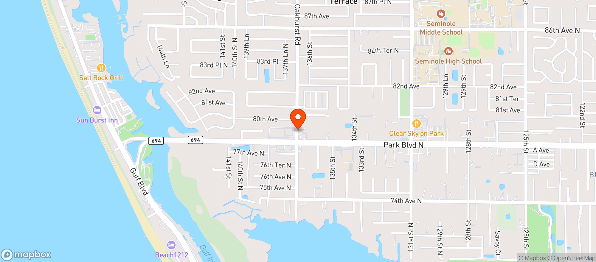 Map showing Seminole Market
