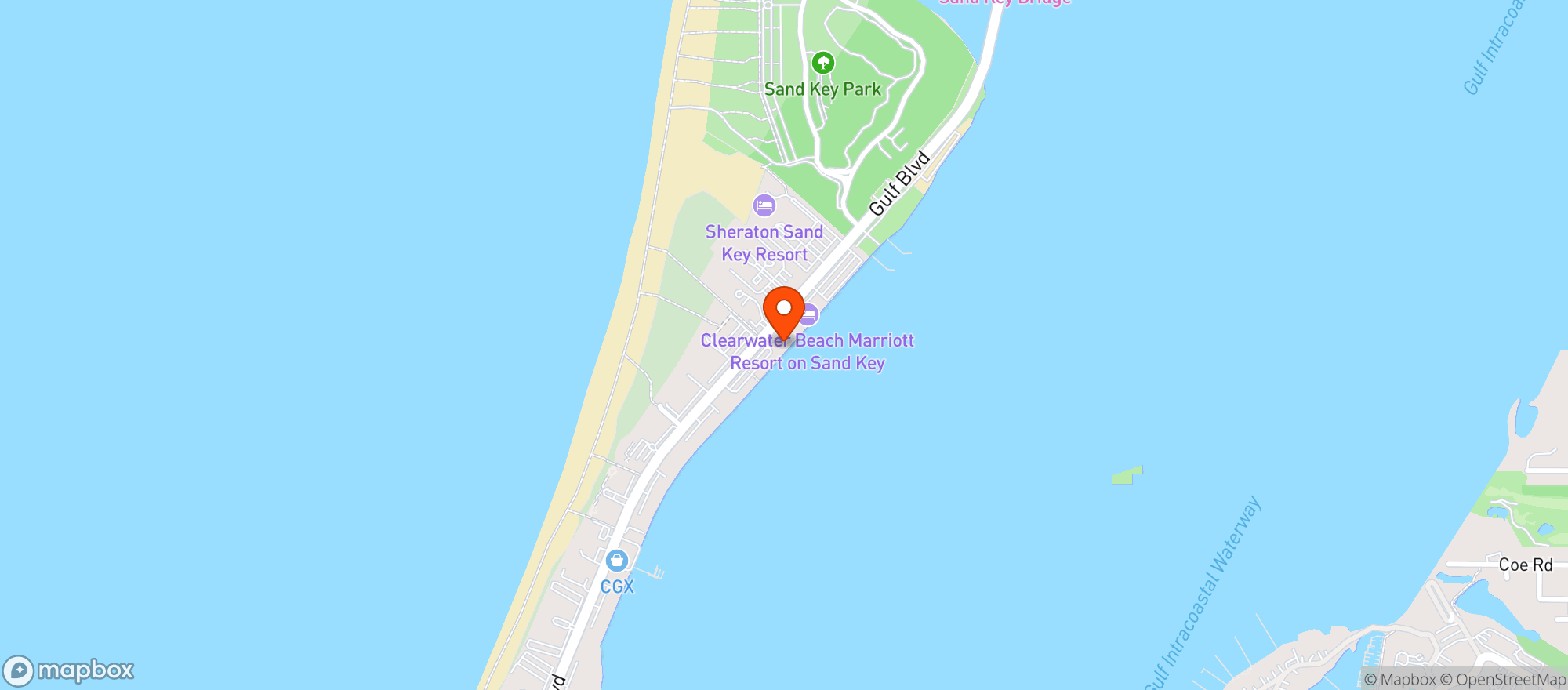 Map showing Columbia Restaurant