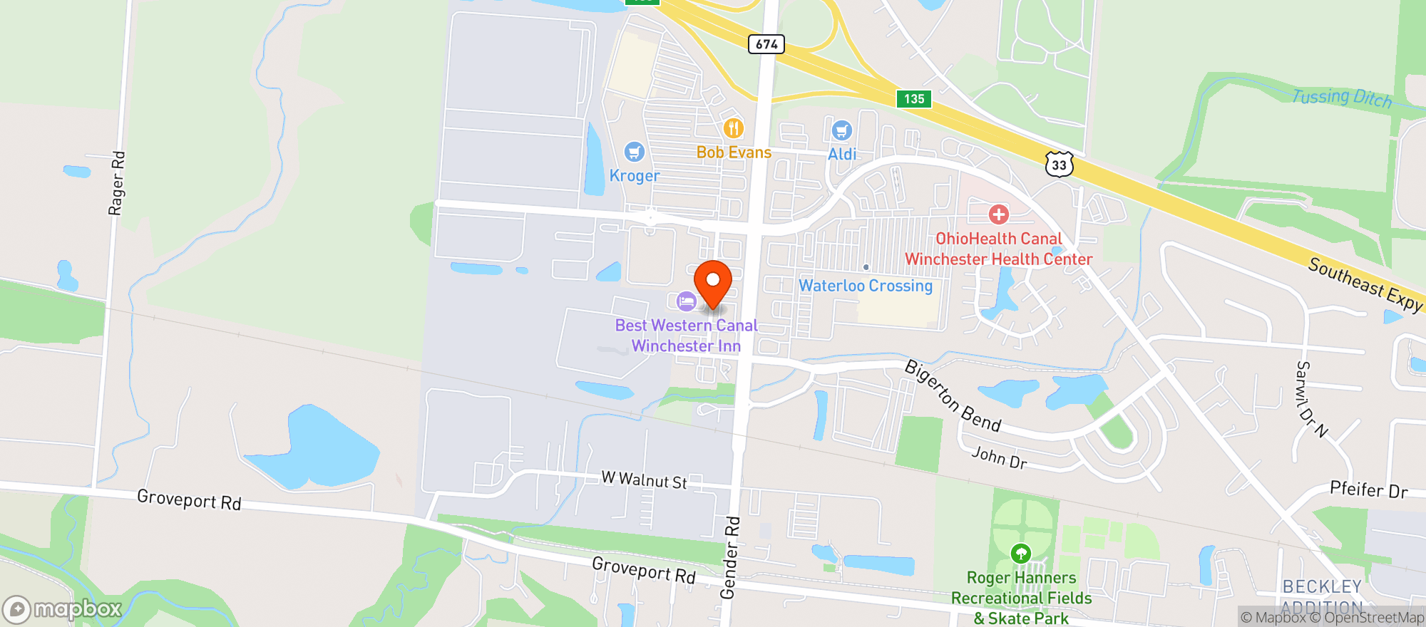 Map showing Buffalo Wild Wings Gril #3170
