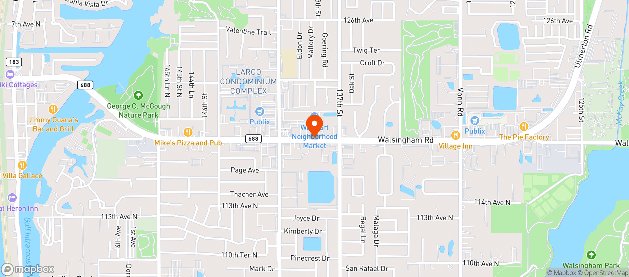 Map showing Walmart Neighborhood Mkt