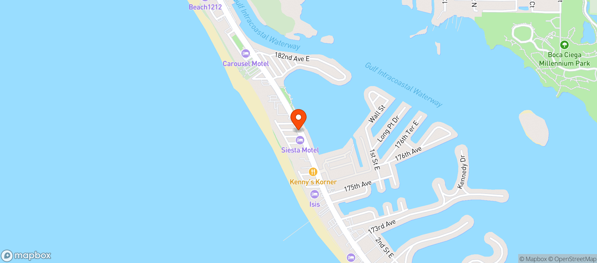 Map showing Coco Wood Grill
