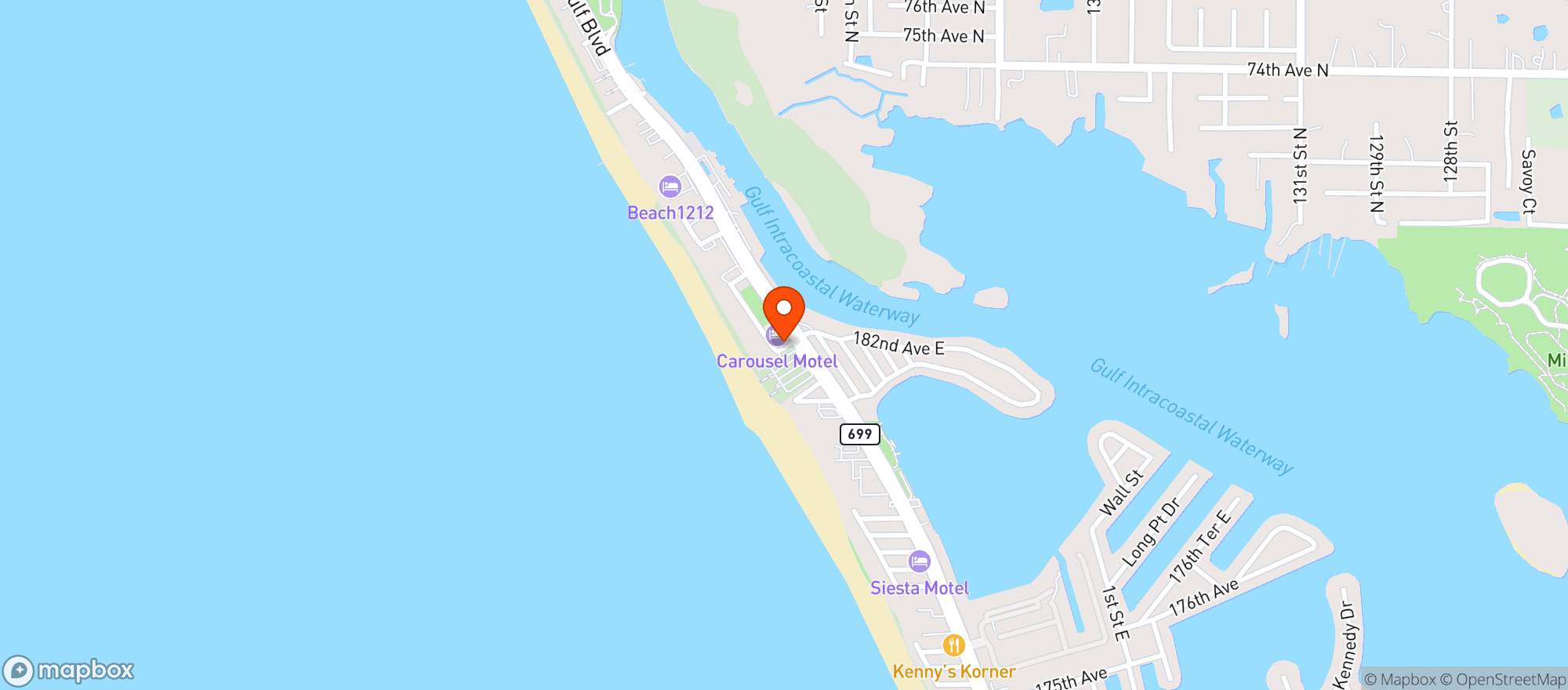 Map showing Broke N Bored Grill