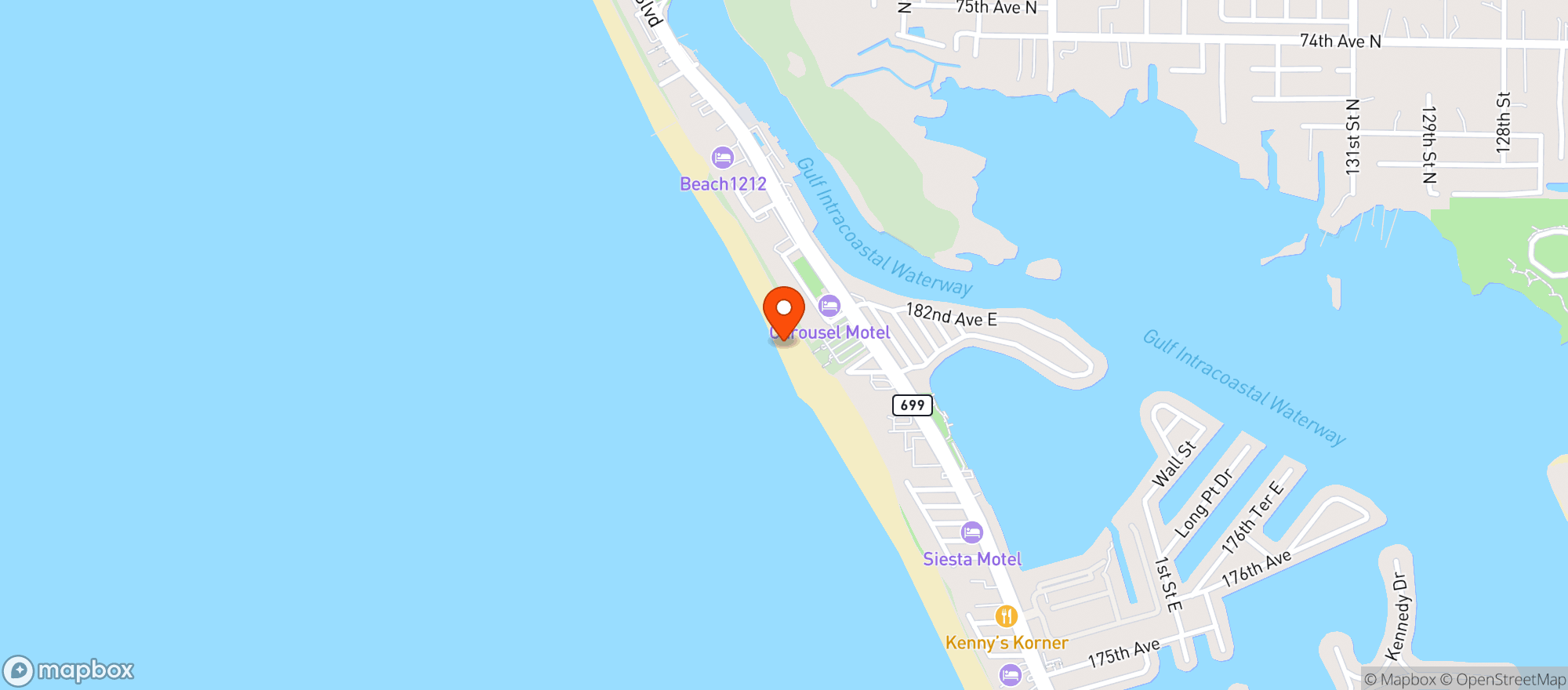 Map showing Redington Beach