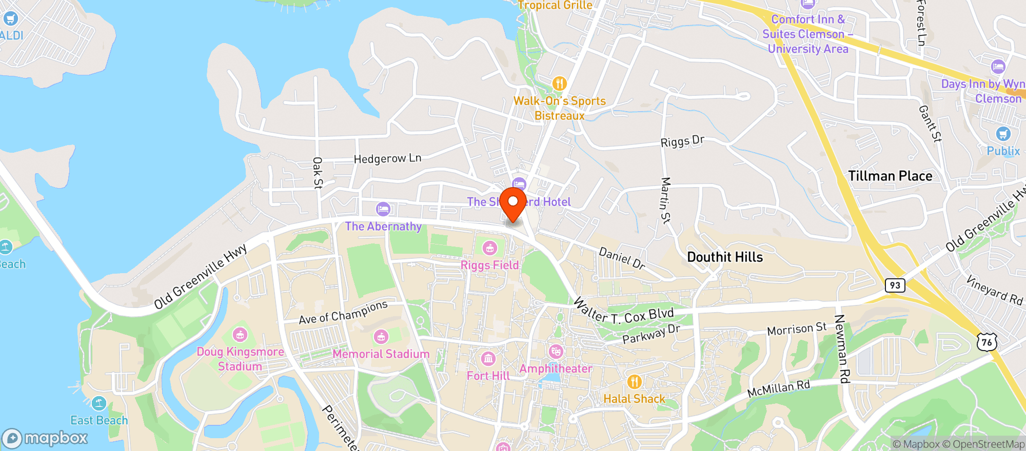 Map showing Fast Point Grocery (gvl)