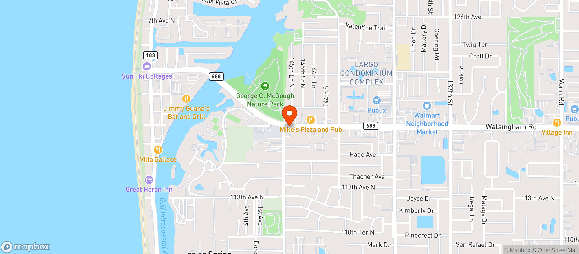 Map showing 688 Liquors