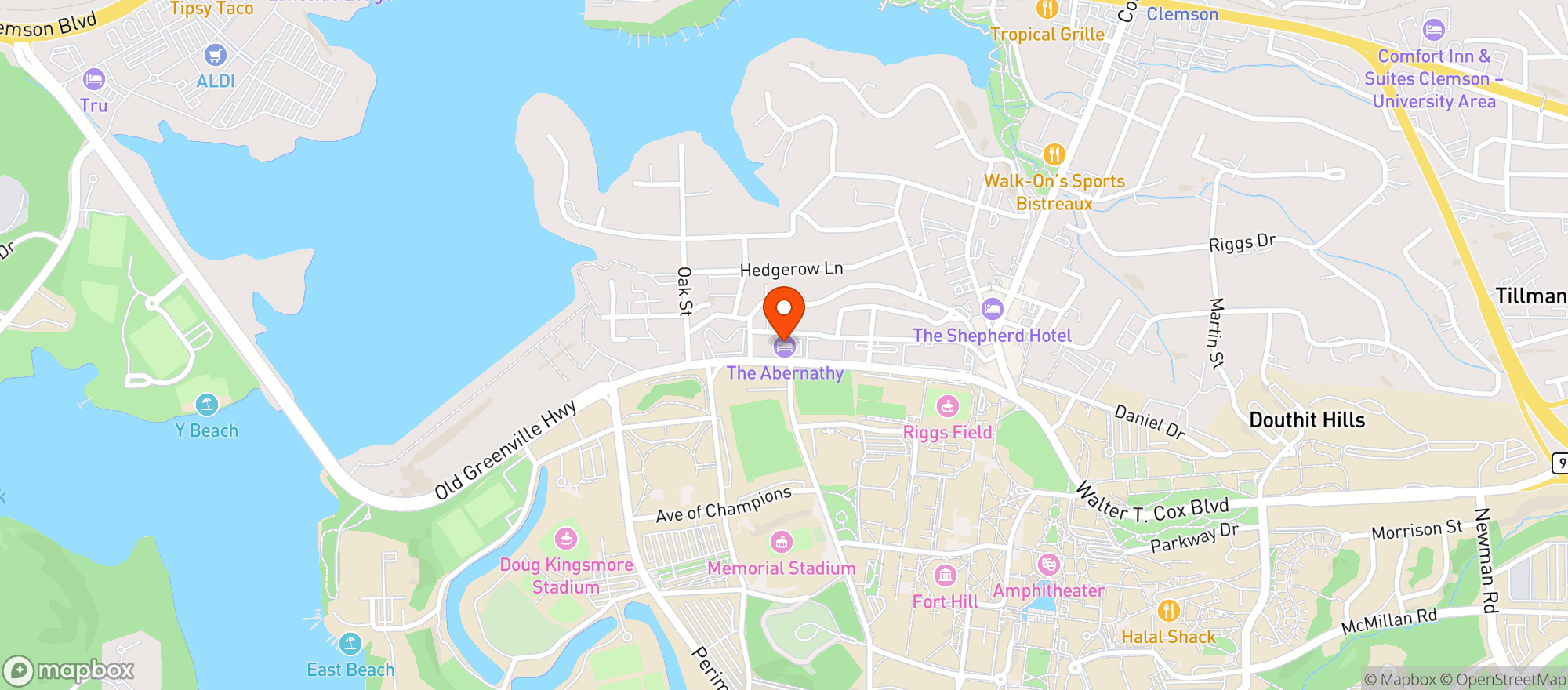 Map showing The Abernathy (gvl)