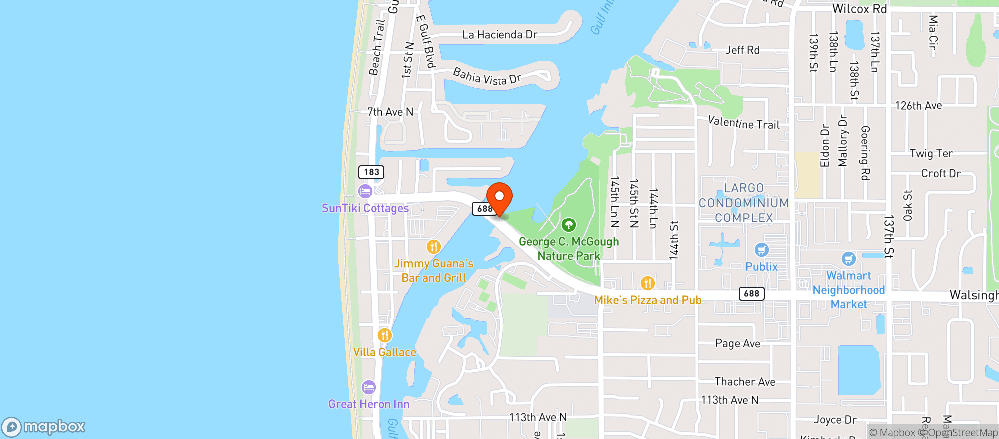 Map showing Barks & Brews