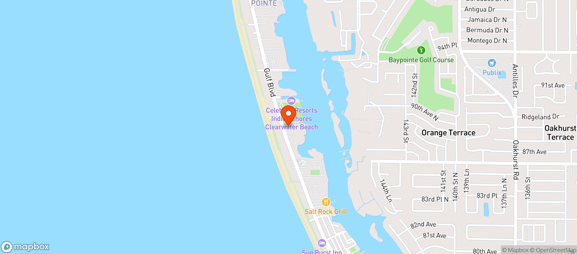 Map showing Beach Connections