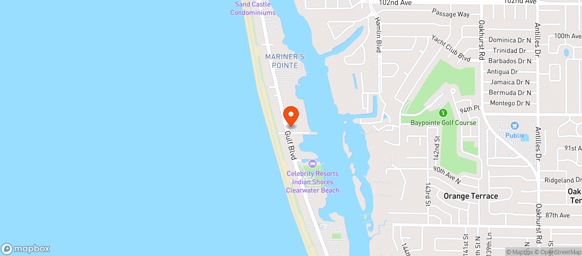 Map showing Djs Clam Shack