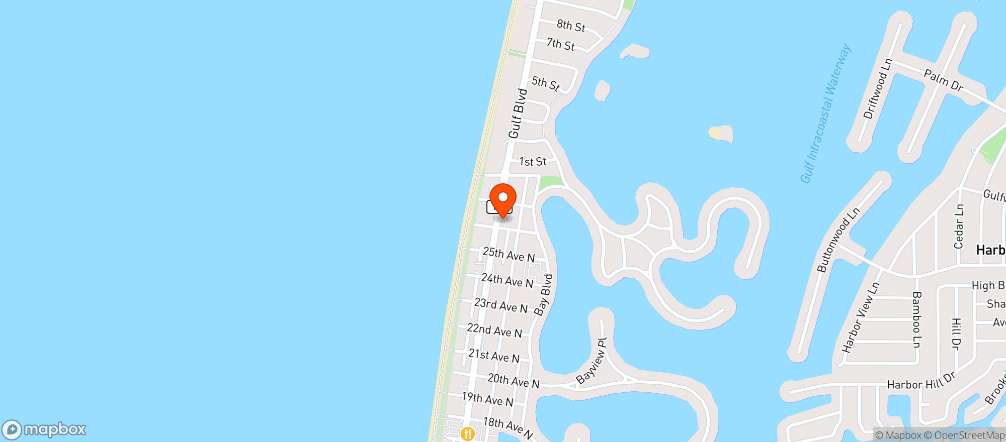 Map showing Mobil Indian Rocks