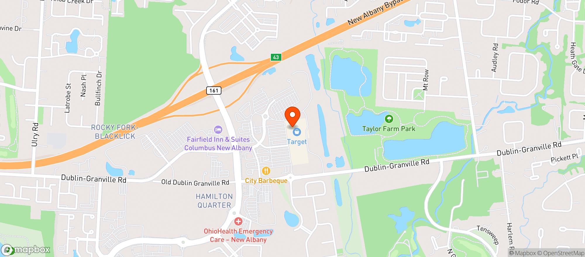 Map showing Target