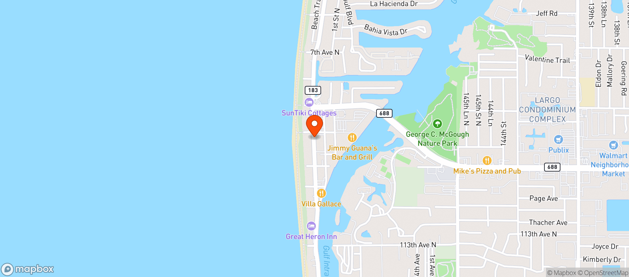 Map showing Cvs