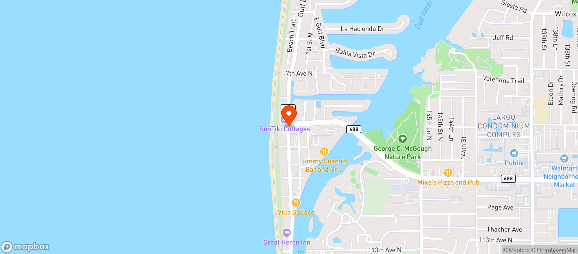 Map showing Crabby Bills