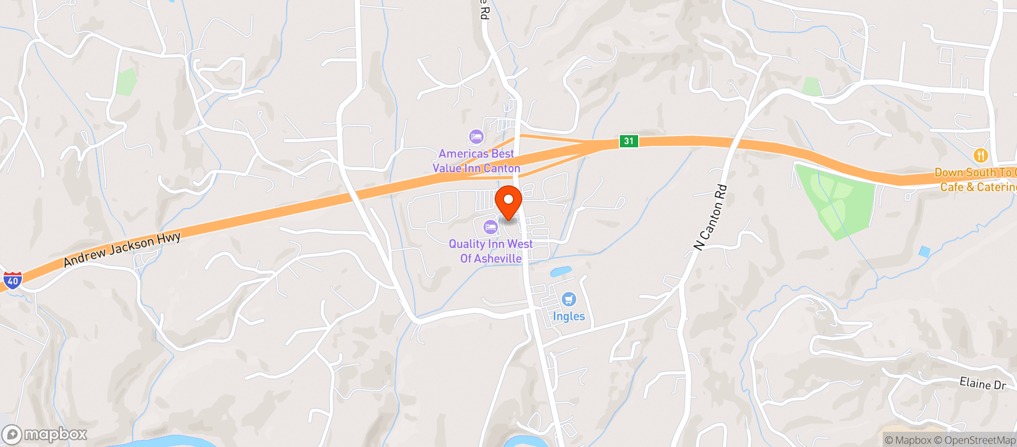 Map showing Smokey Mountain Truck And Auto Center