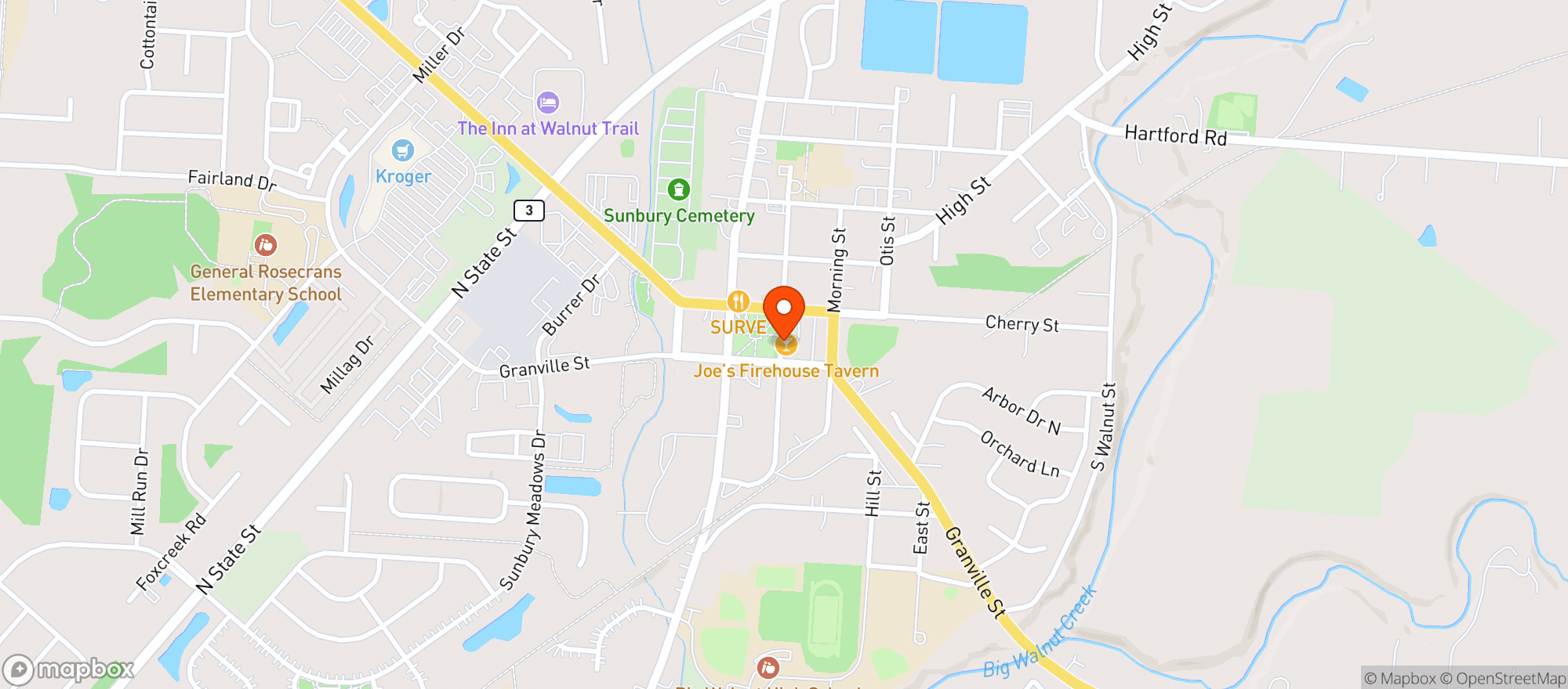 Map showing Firehouse Tavern
