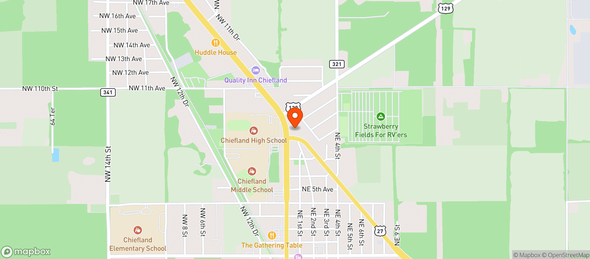 Map showing Circle K #2709087
