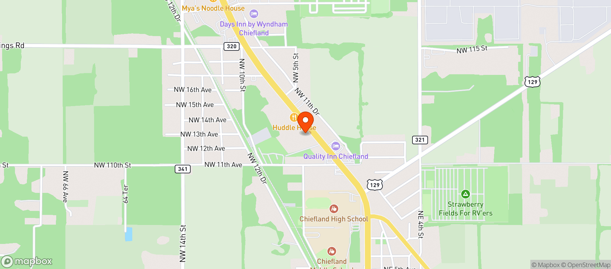 Map showing Chiefland Liquor & Tobacco