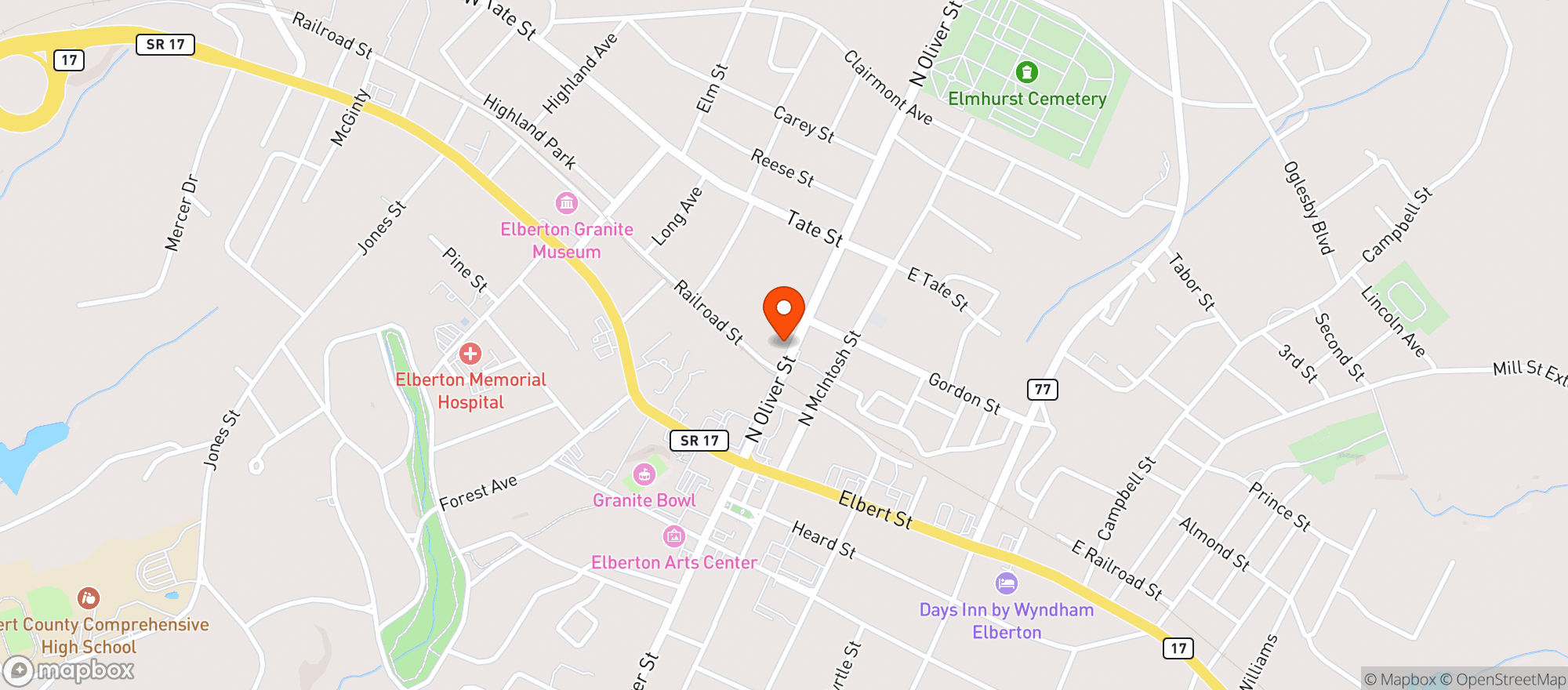 Map showing CIRCLE K