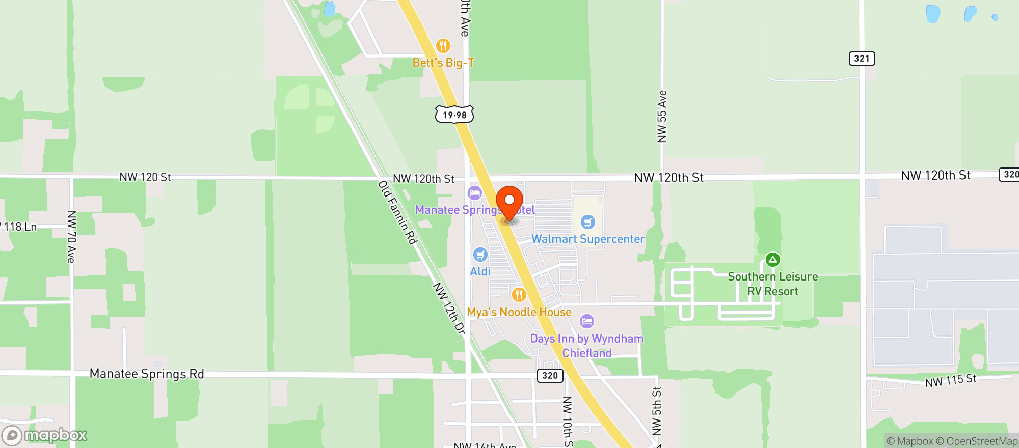 Map showing Walmart Supercenter