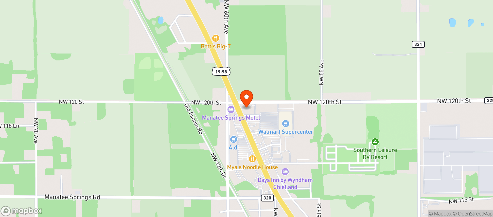 Map showing Walgreens