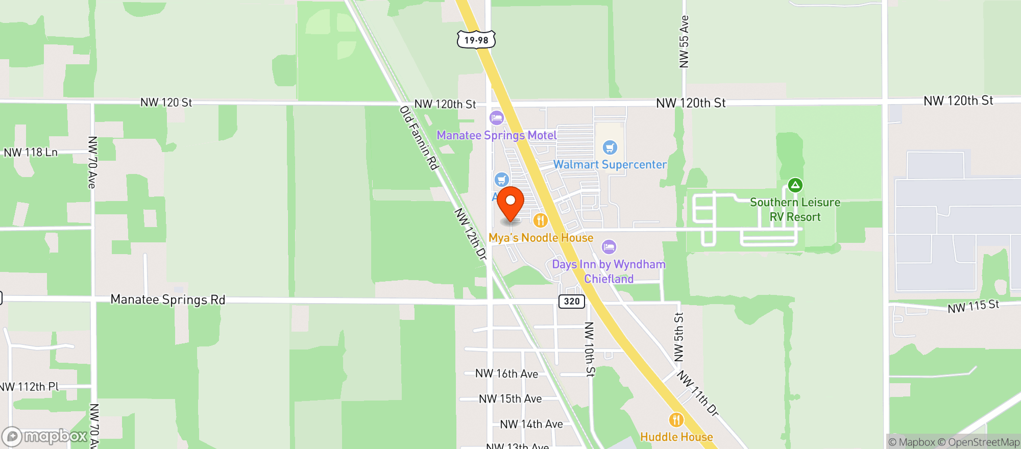 Map showing Winn Dixie Liquor #148