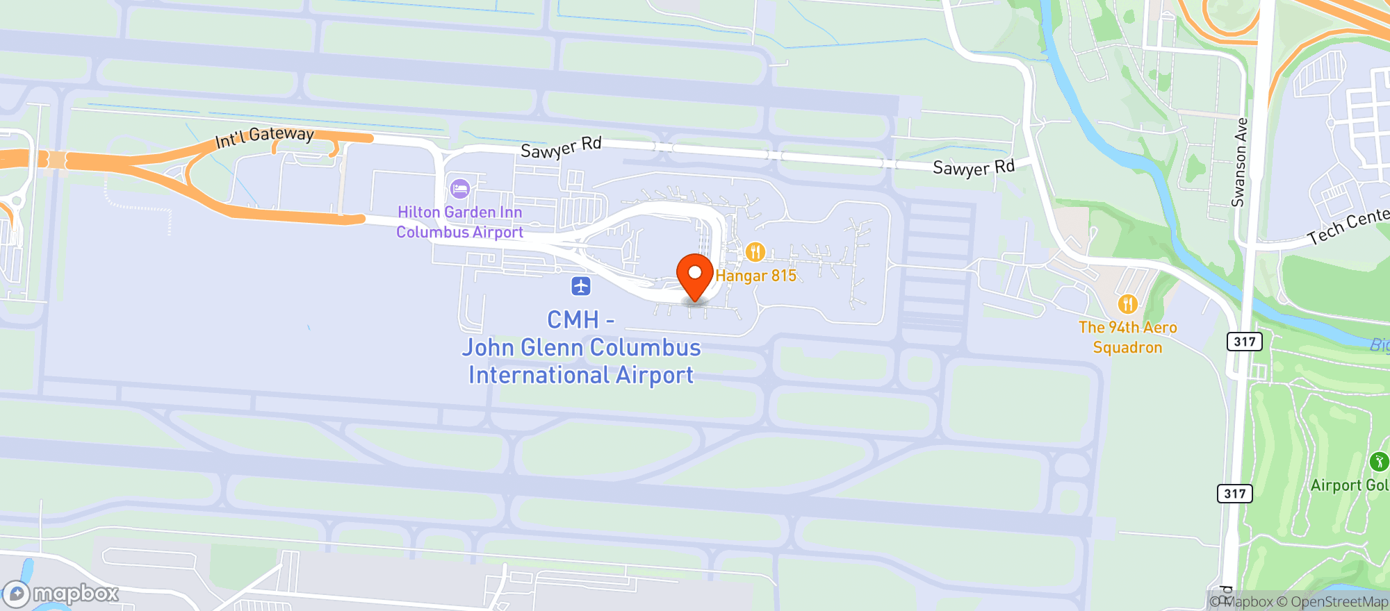 Map showing Hms Host International
