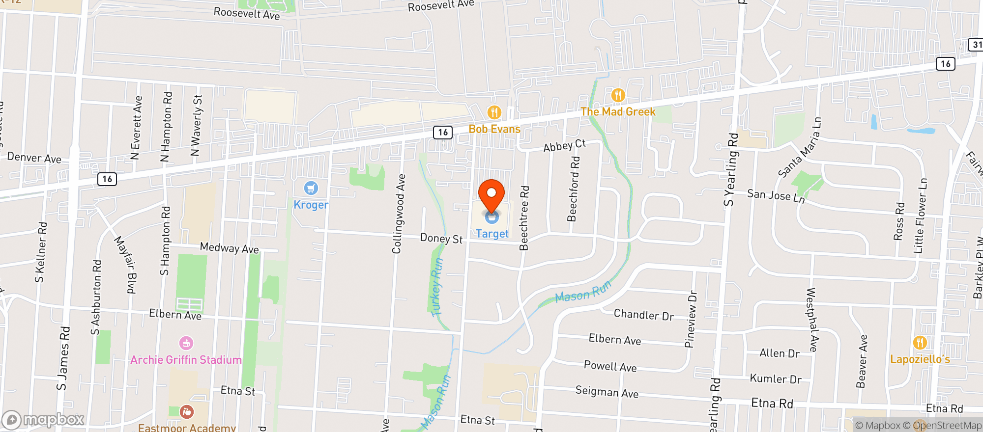 Map showing Target Store #1972