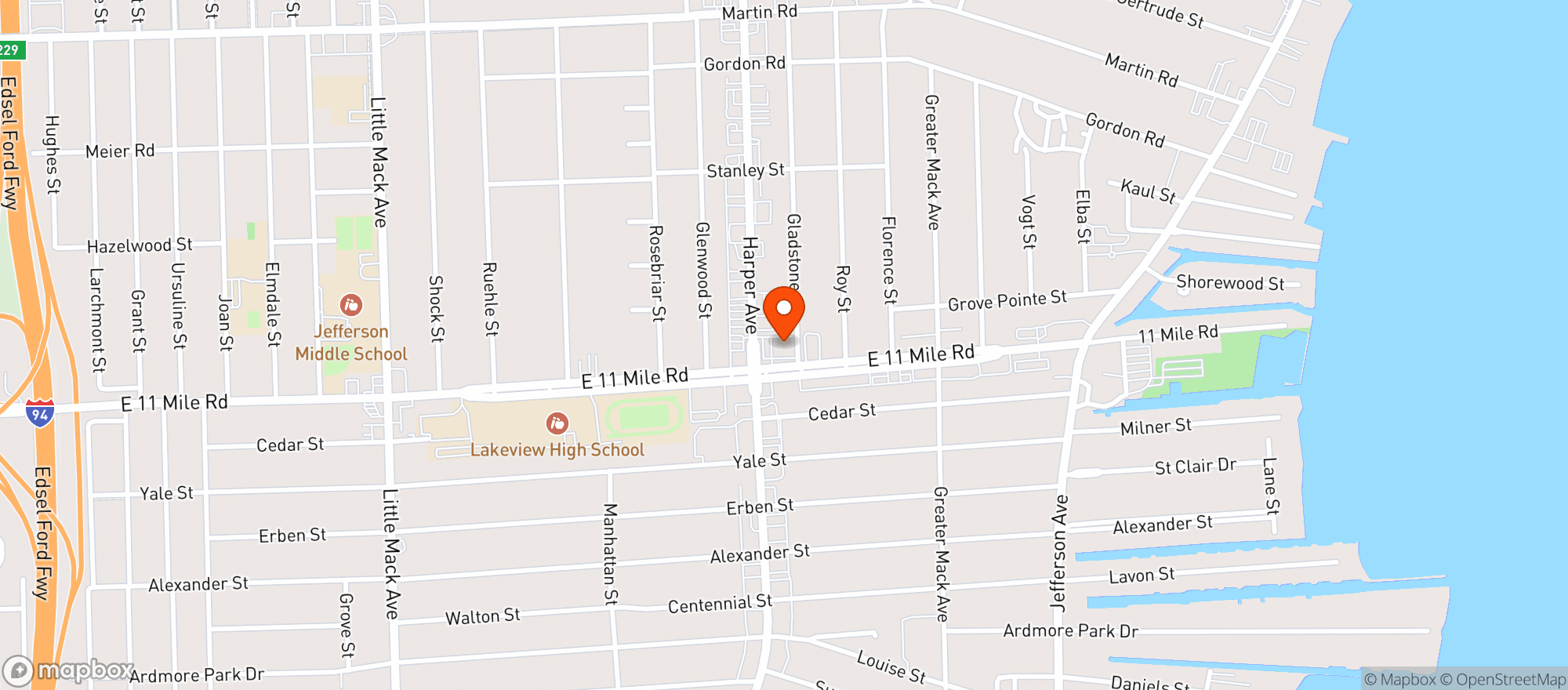 Map showing Cvs