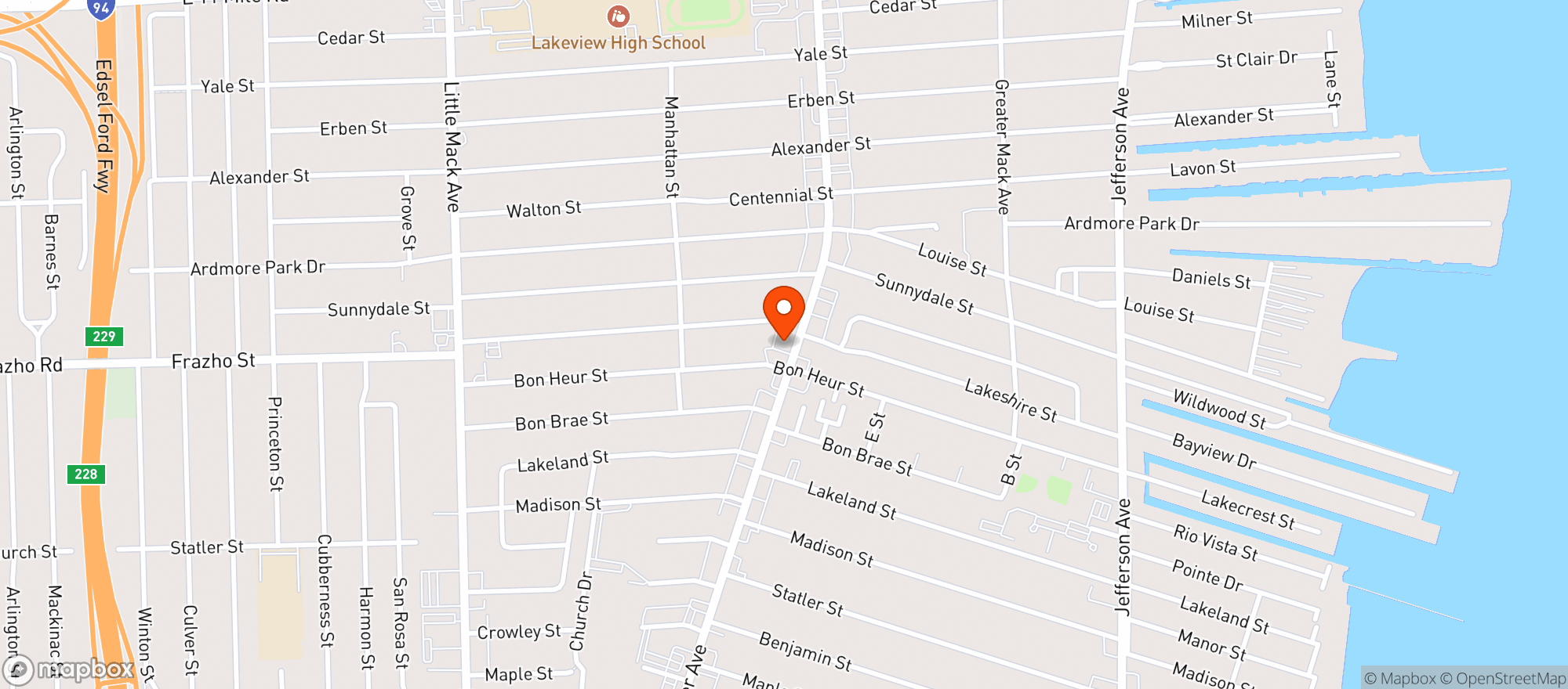 Map showing Eddies Liquor