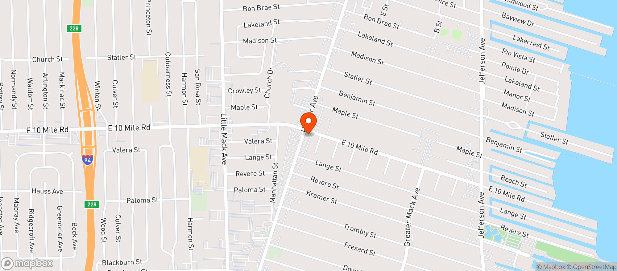 Map showing Sabbys Lounge