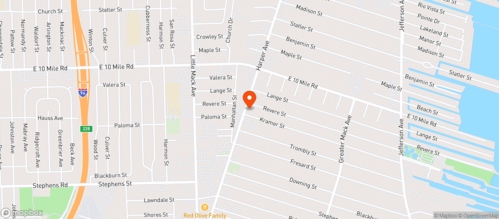 Map showing Buscemis Party Shoppe