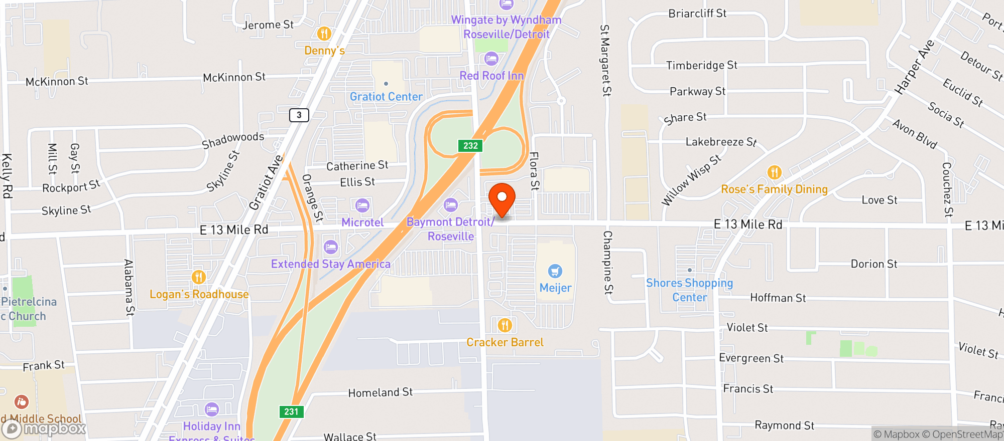 Map showing SMOKERS ALLEY INC