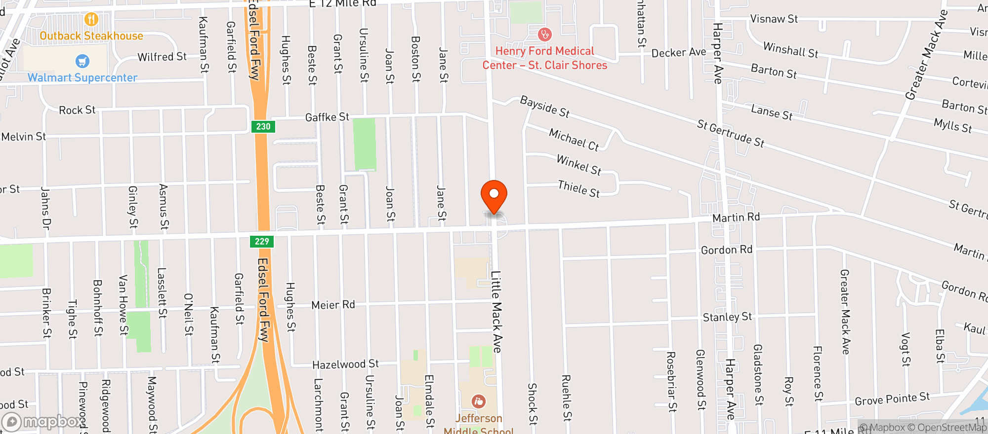 Map showing Sunoco