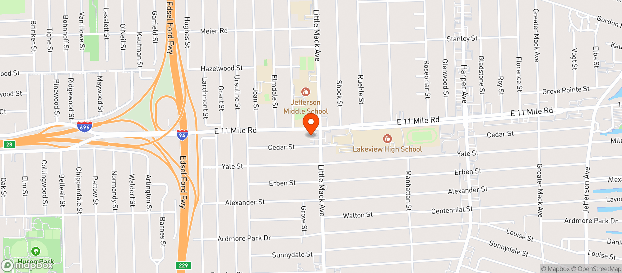 Map showing Marvins Mini Market Bp