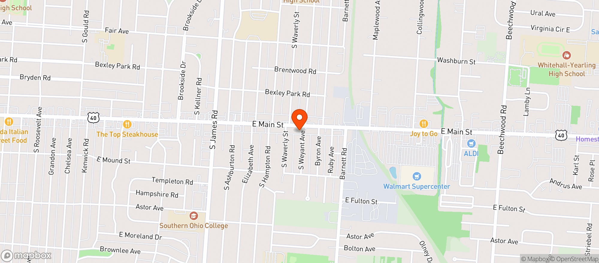 Map showing Convenient Plus Food Mart