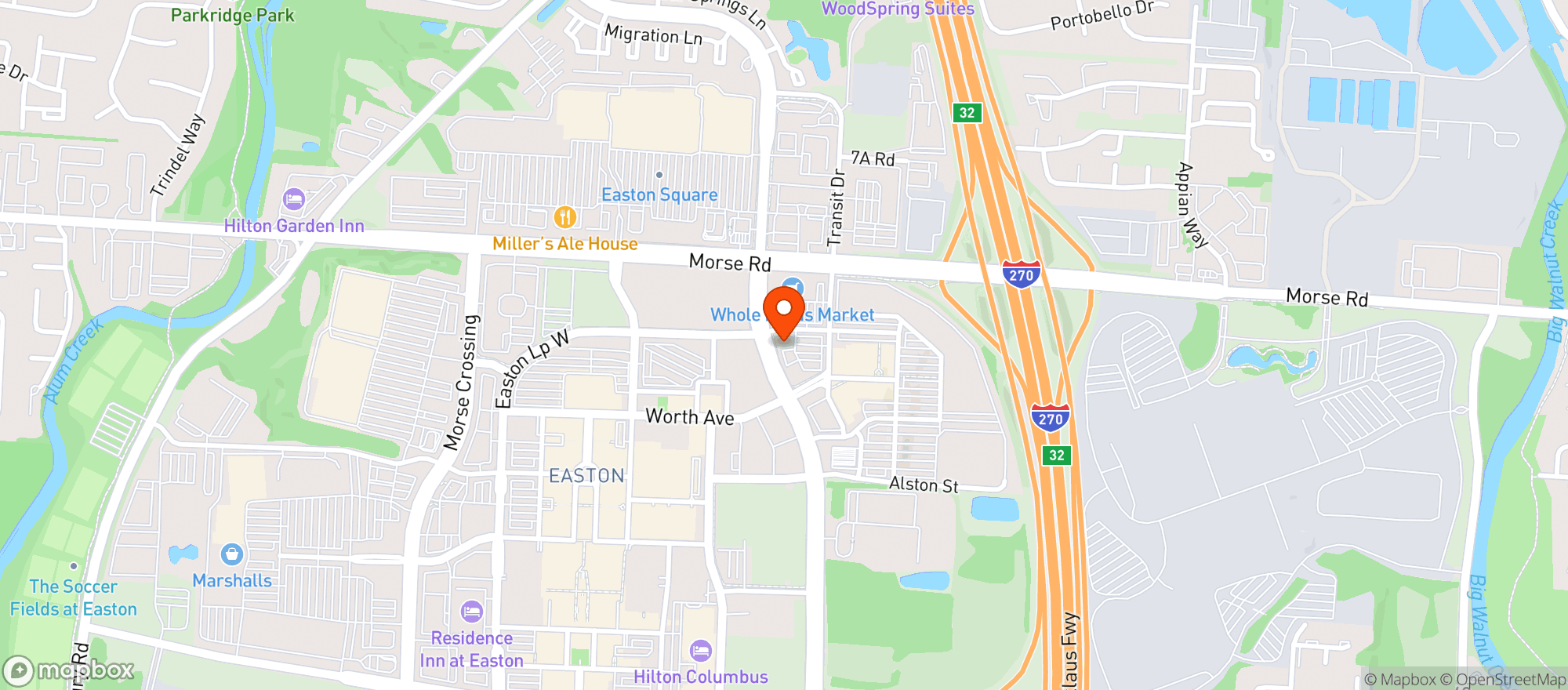 Map showing BJS RESTAURANT & BREWHOUSE
