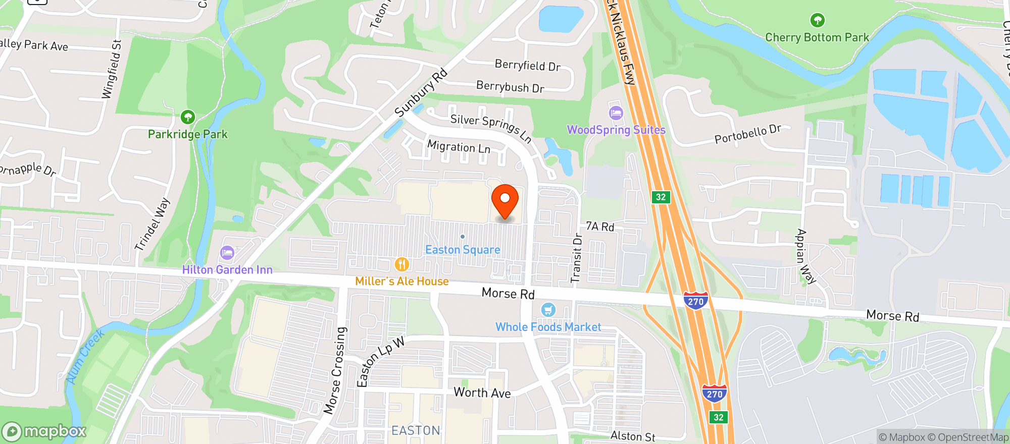 Map showing WALMART SUPERCENTER
