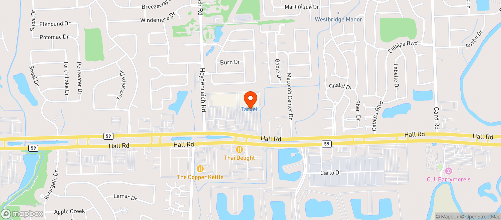 Map showing Target - Macomb Twp