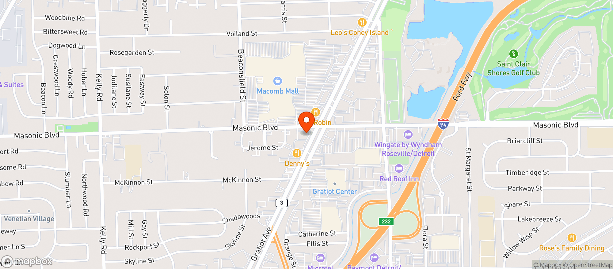 Map showing Vitamin Shoppe - Roseville