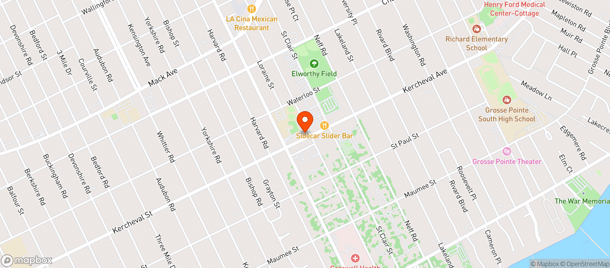 Map showing Kroger