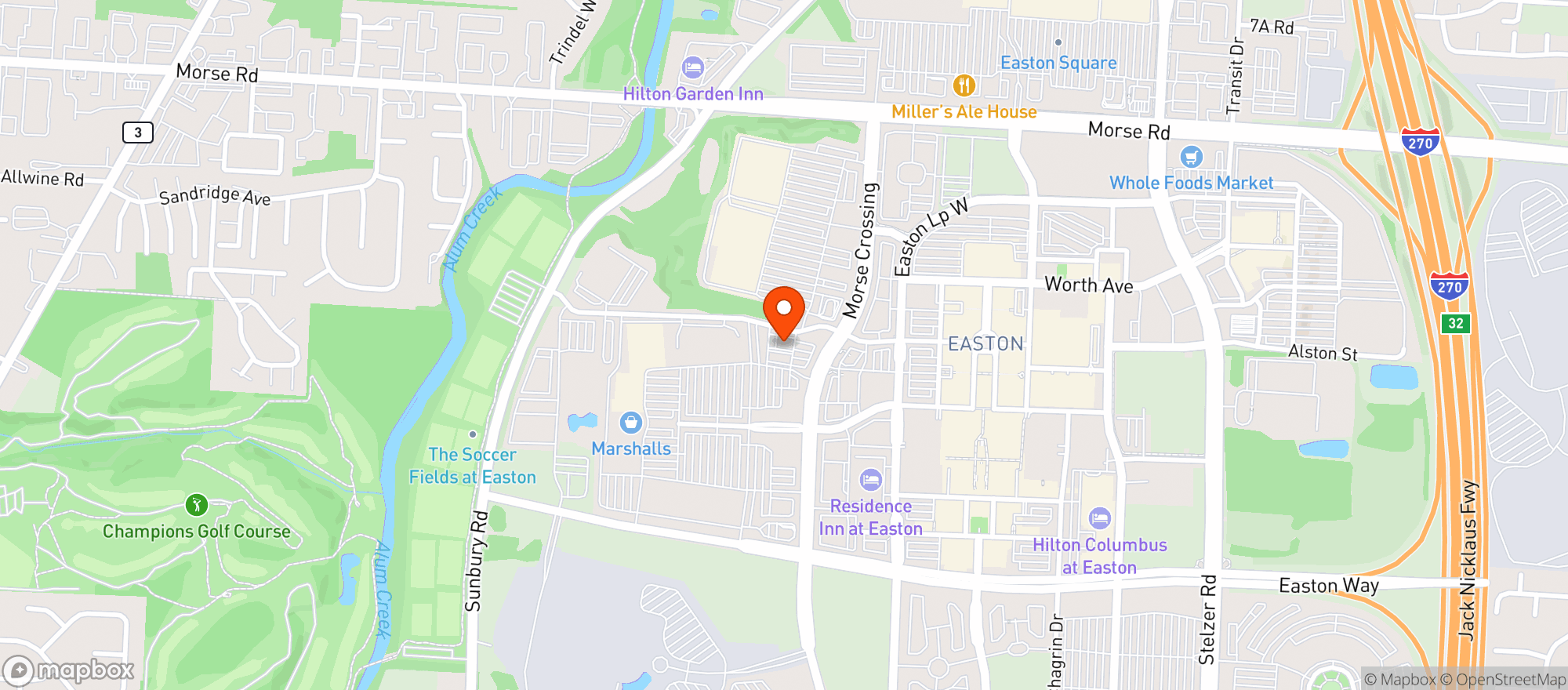 Map showing Vitamin Shoppe - Easton