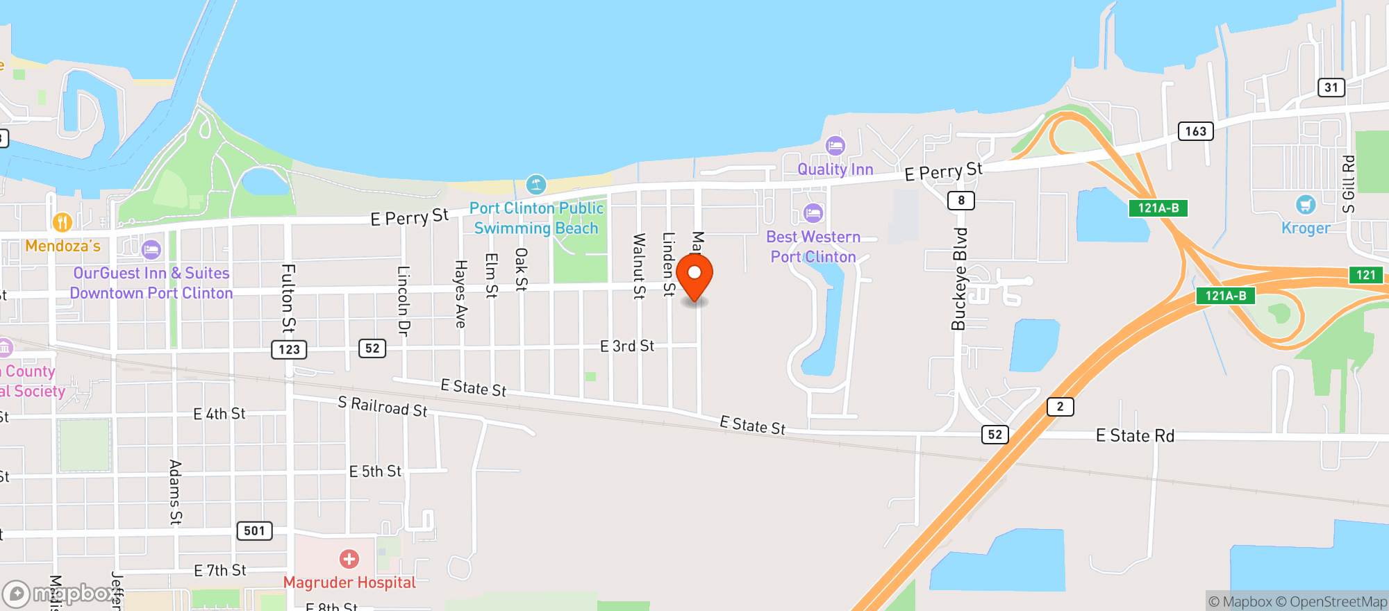 Map showing Beer Thirtys