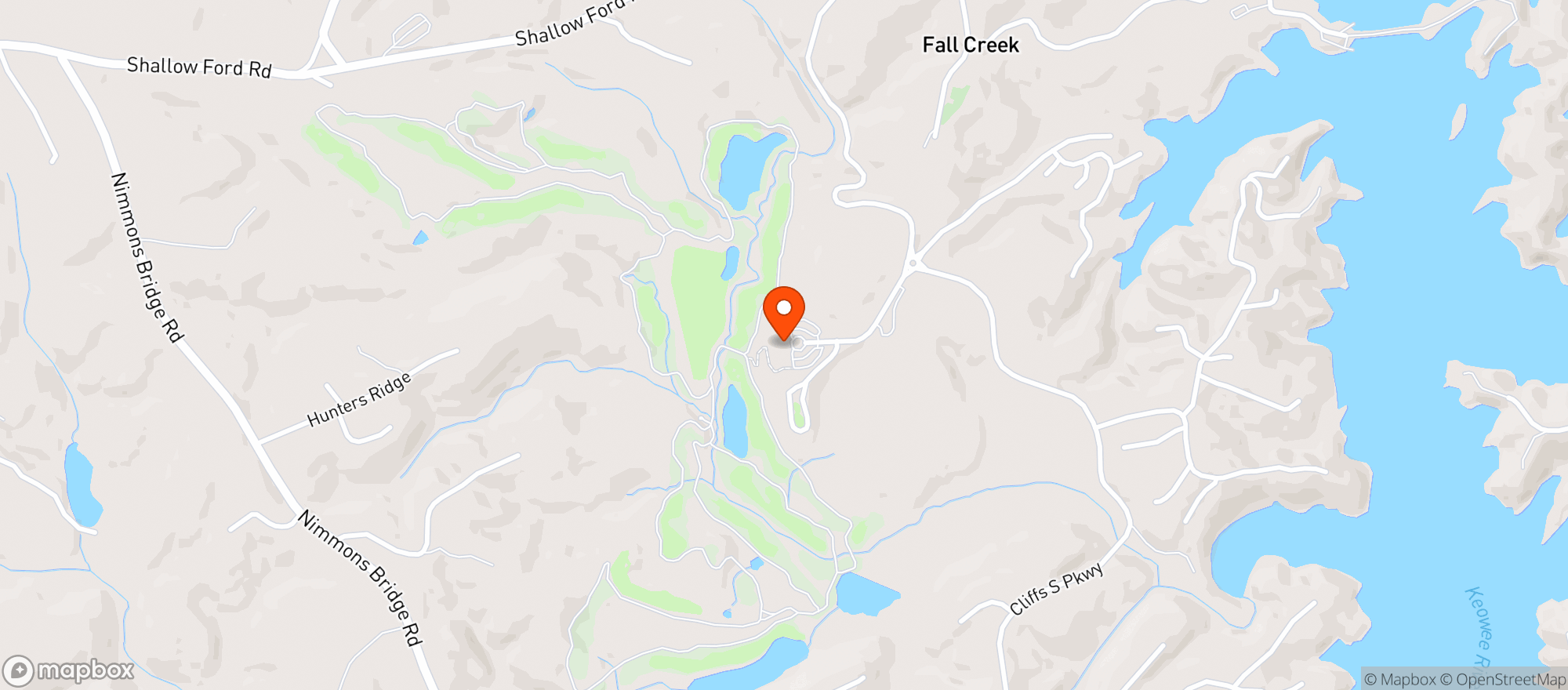 Map showing Keowee Country Club