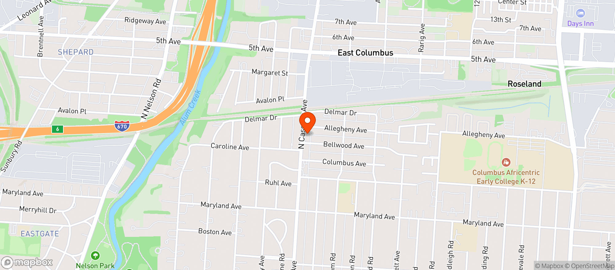 Map showing Bexley Natural Market